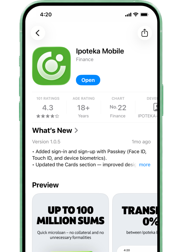 Установка приложения Ipoteka Mobile
