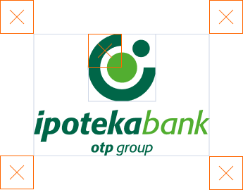 Clear space of the vertical logo version