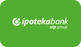 Horizontal green version of the Ipoteka bank OTP Group logo