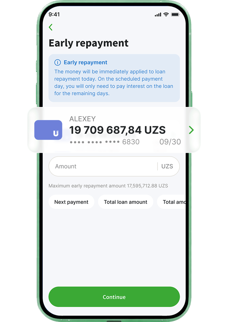 Select a card or account
