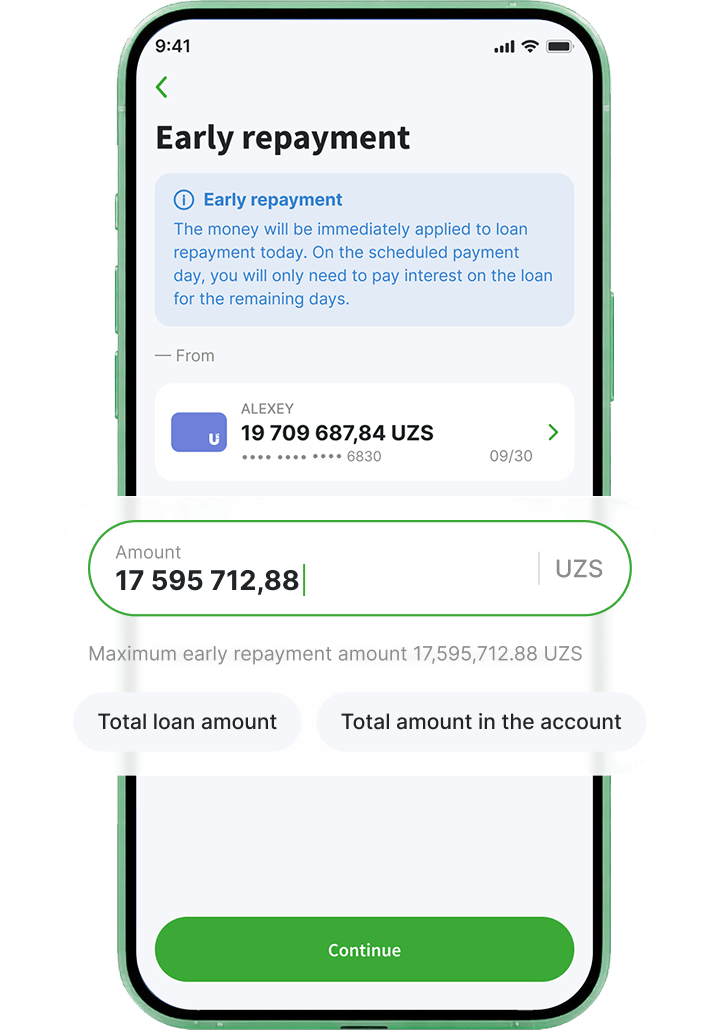 Enter the amount or select an option