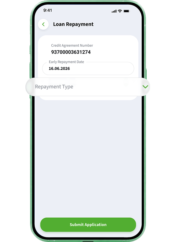 Select the repayment type