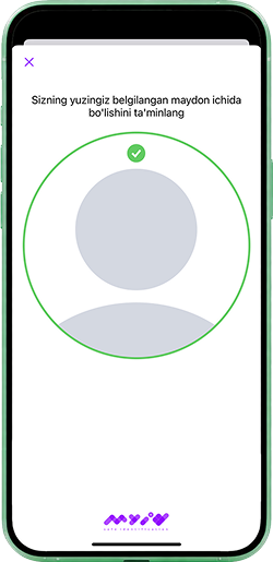Tasdiqlash uchun selfi qiling